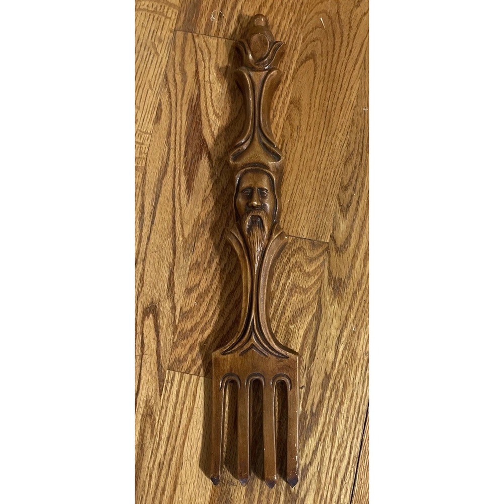 Vintage 1964 Arners Old Man Ceramic Fork‎ Wall Hanging